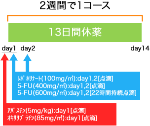 消化器内科 大腸癌 アバスチン+FOLFOX4療法